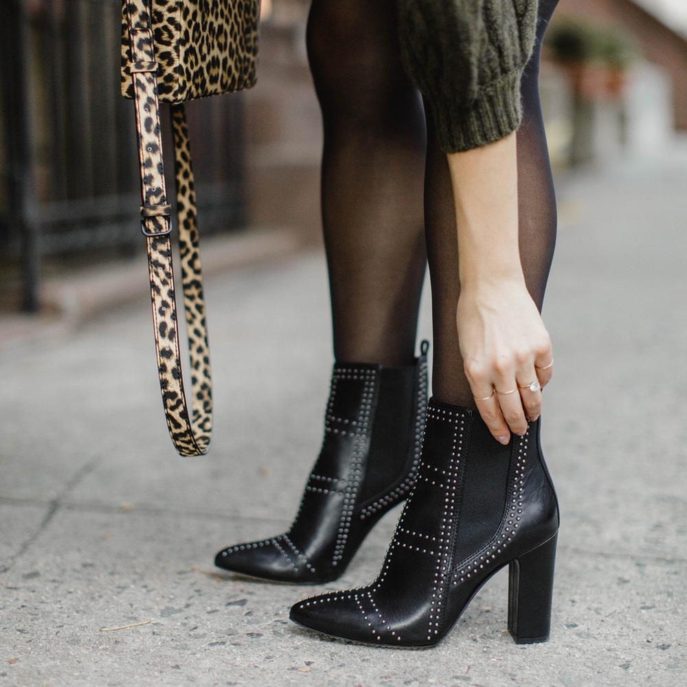Vince Camuto “Basila” Studded Embellished Booties